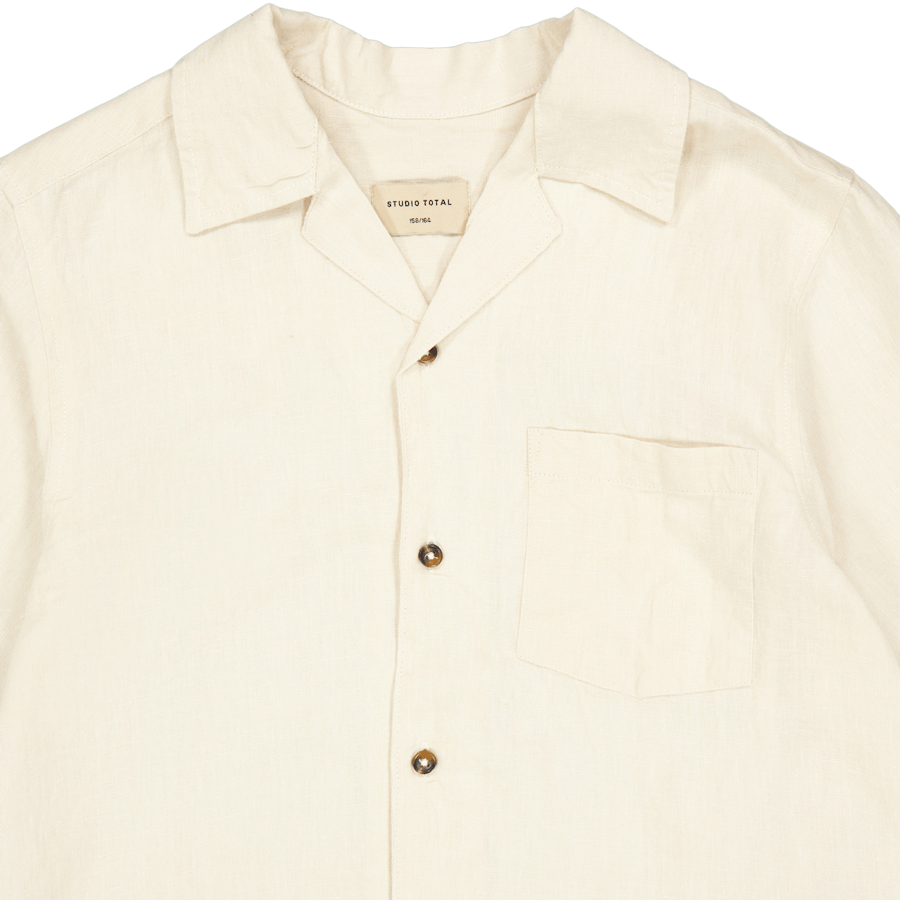Linen Camp Shirt Ecru