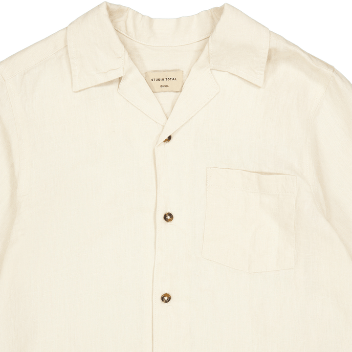 Linen Camp Shirt Ecru