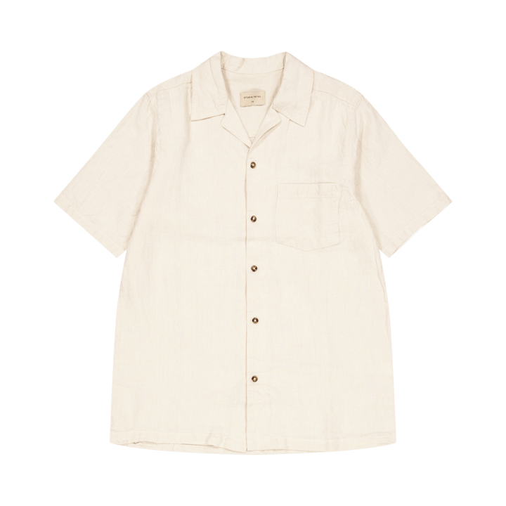 Linen Camp Shirt Ecru