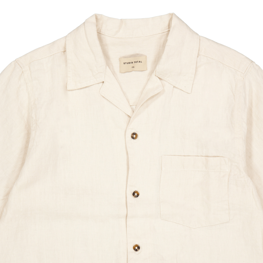 Linen Camp Shirt Ecru