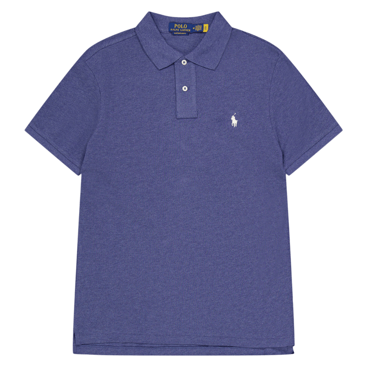 Custom Slim Fit Mesh Polo Shirt Navy Heather
