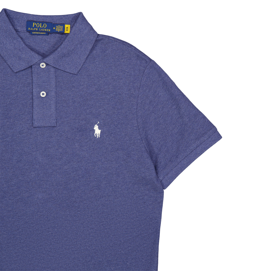 Custom Slim Fit Mesh Polo Shirt Navy Heather
