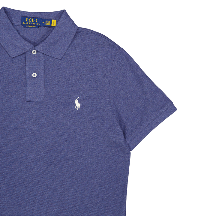 Custom Slim Fit Mesh Polo Shirt Navy Heather