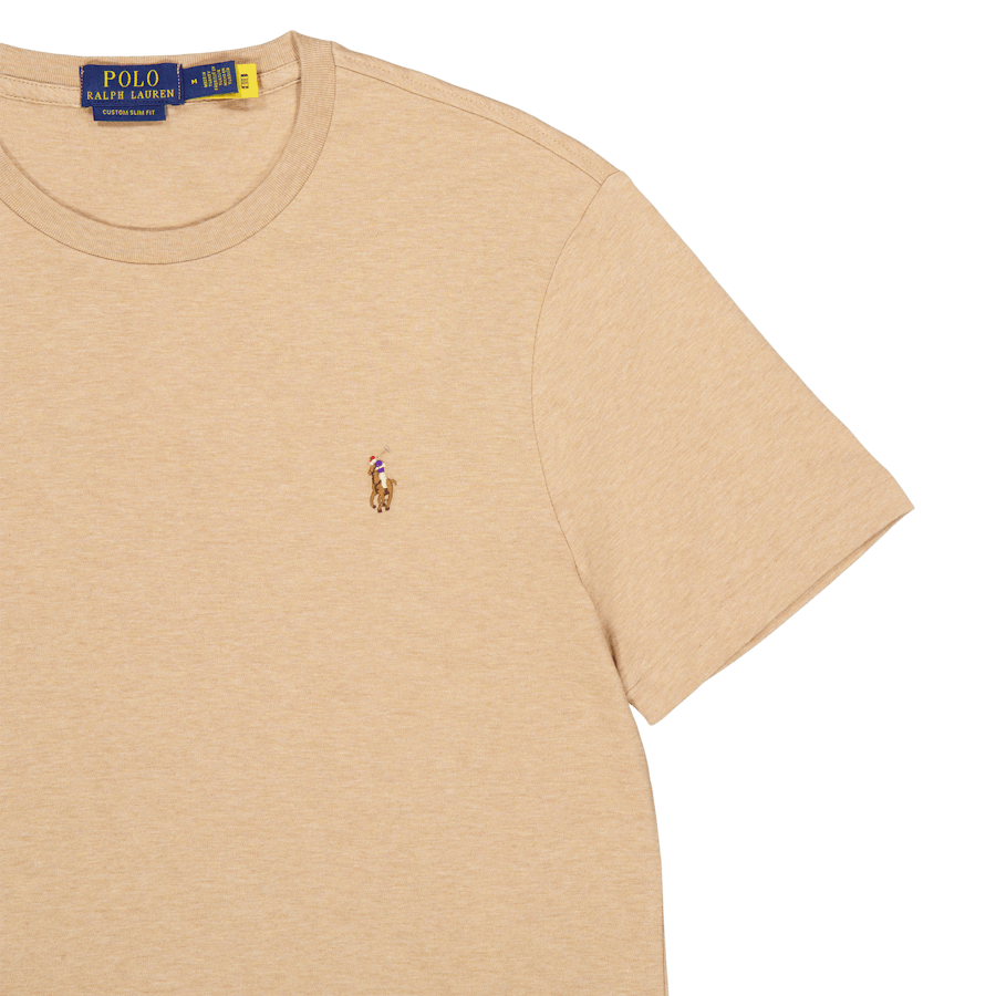 Vlastní tričko Slim Fit z měkké bavlny Classic Camel Heather