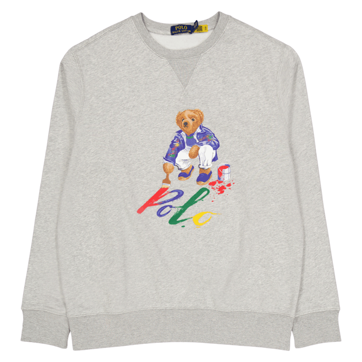 Polo Bear Fleece Sweatshirt Cr23 Andover Htr Paint Bear