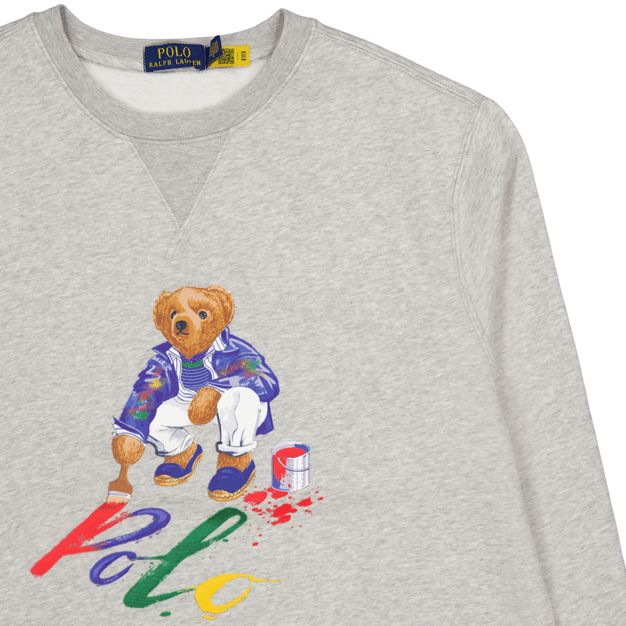 Polo Bear Fleece Sweatshirt Cr23 Andover Htr Paint Bear