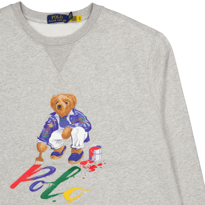 Polo Bear Fleece Sweatshirt Cr23 Andover Htr Paint Bear