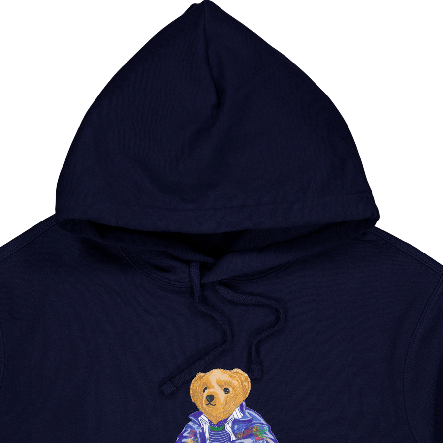 Polo Bear Fleece Hoodie Cruise Navy Paint Bear