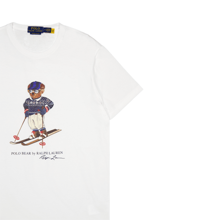 Custom Slim Fit Polo Bear Jersey T-Shirt White Ski Bear