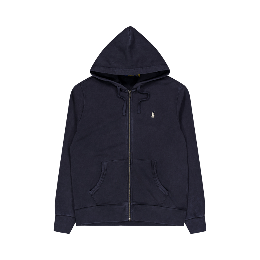 Loopback Terry Full-Zip Hoodie Faded Black Canvas