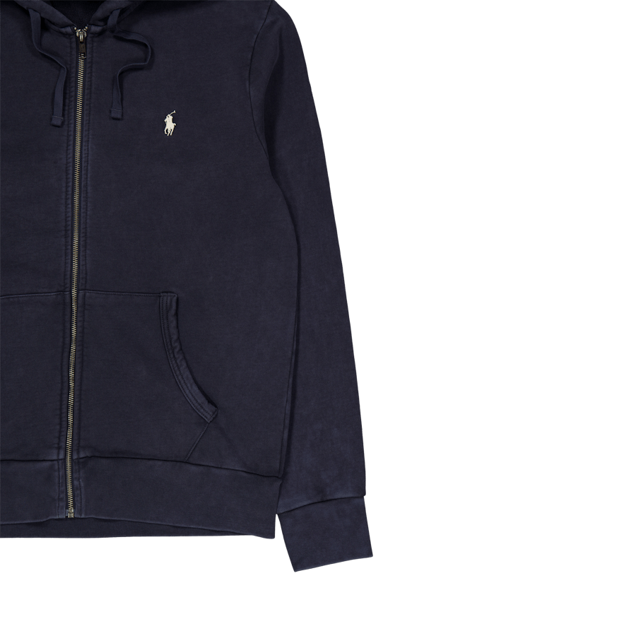Loopback Terry Full-Zip Hoodie Faded Black Canvas