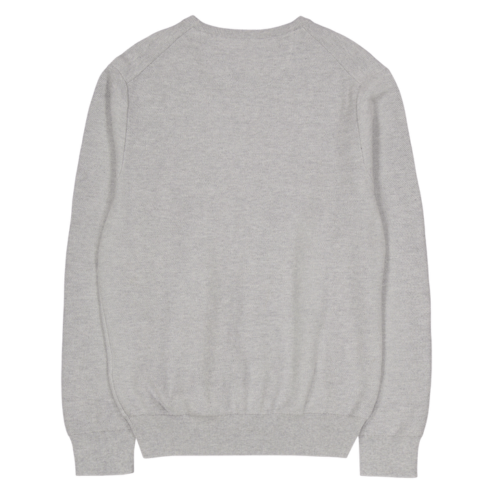 Textured Cotton Crewneck Sweater Andover Heather