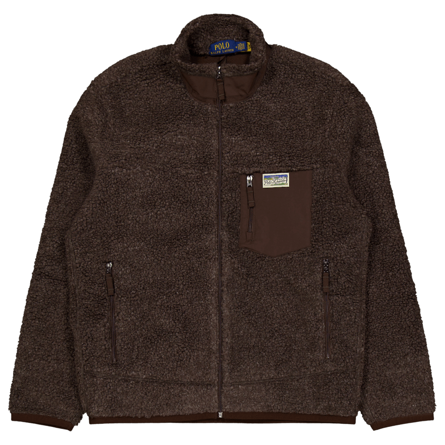 Polo Ralph Lauren Bonded Hi-pile Fullzip Jacket Dark Beech Marl