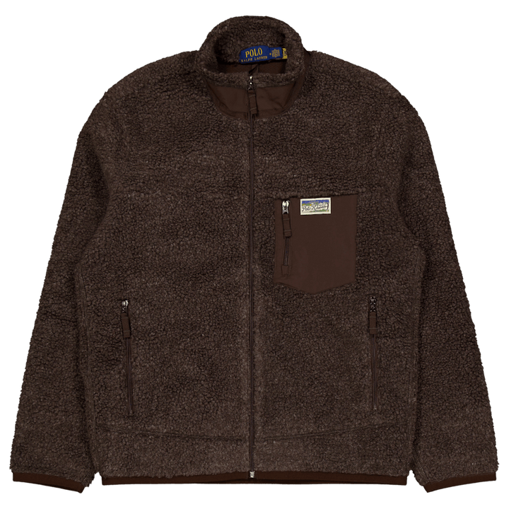 Polo Ralph Lauren Bonded Hi-pile Fullzip Jacket Dark Beech Marl