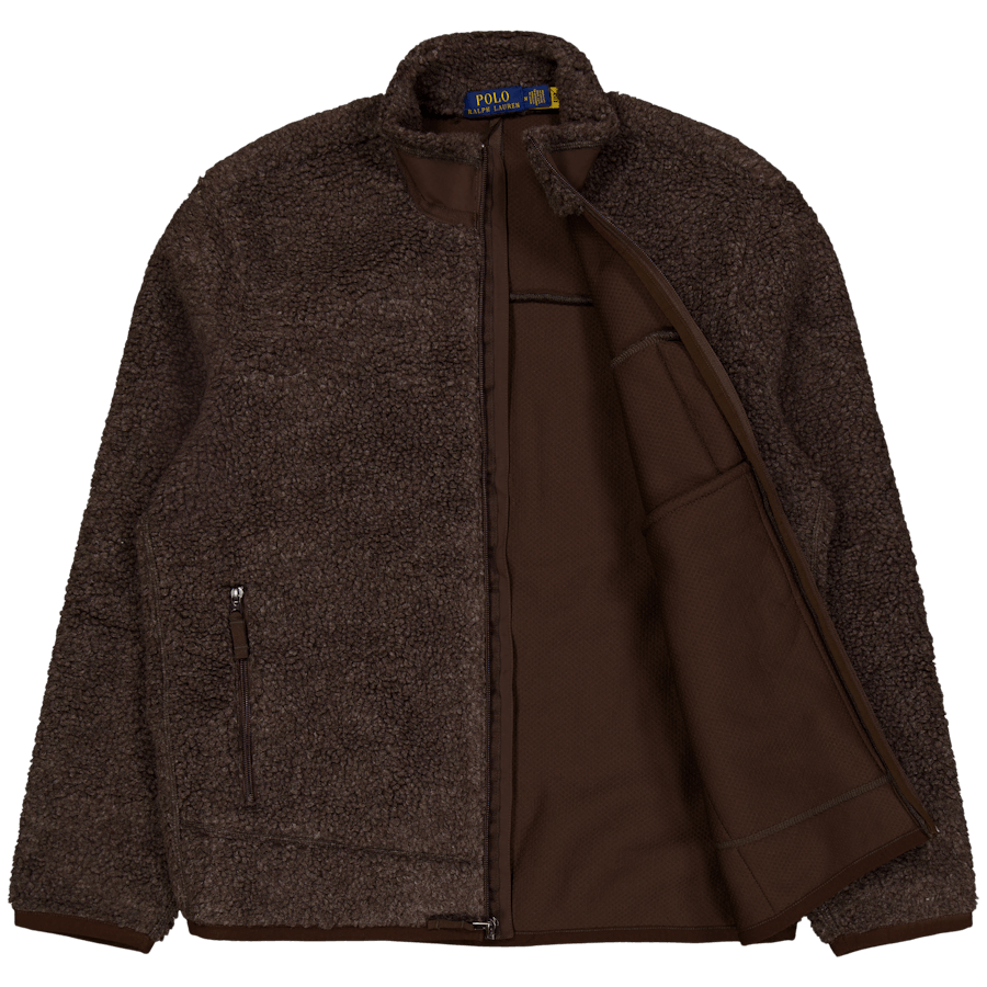 Polo Ralph Lauren Bonded Hi-pile Fullzip Jacket Dark Beech Marl