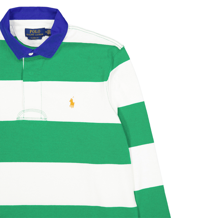 Rugbyové tričko Classic Fit Striped Jersey Stem / White