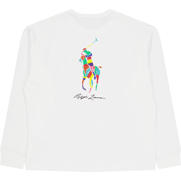 Relaxed Fit Big Pony Jersey T-Shirt Vit
