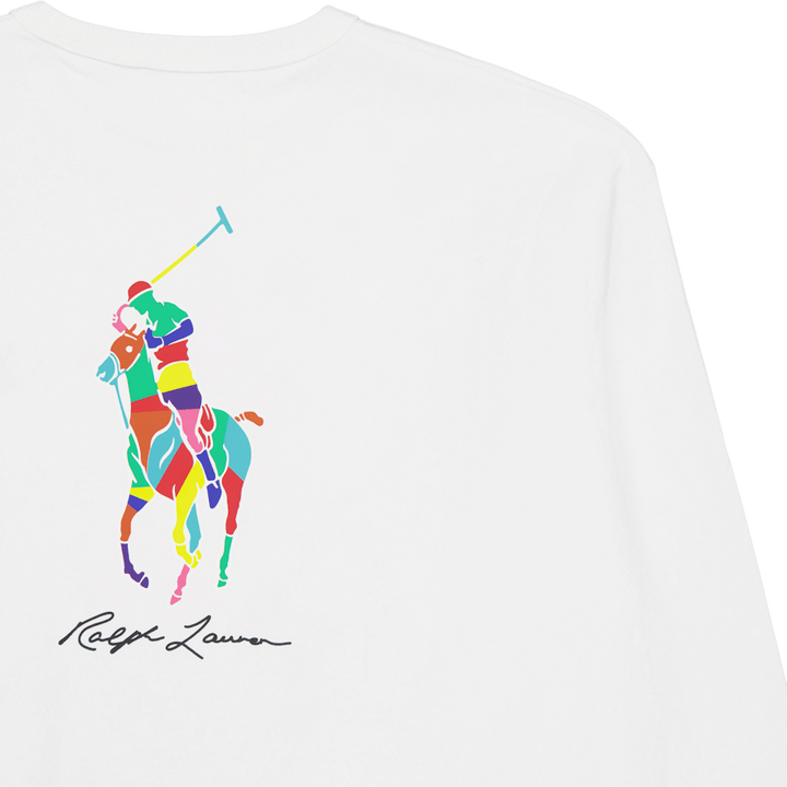 Relaxed Fit Big Pony Jersey T-Shirt Vit