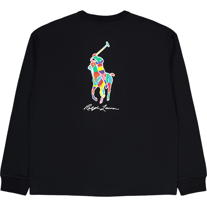 Relaxed Fit Big Pony Jersey T-Shirt Polo Schwarz