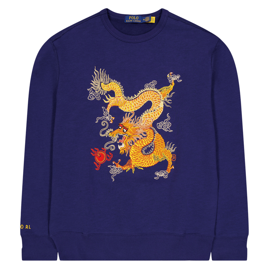 Lunar New Year Dragon Fleece Sweatshirt Dark Cobalt