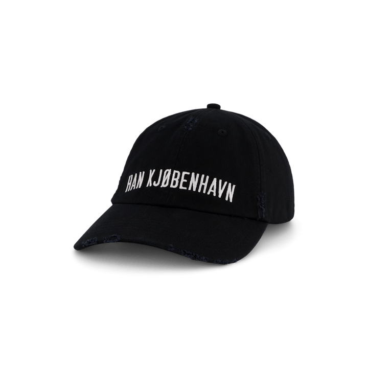 Distressed Signature Cap Schwarz