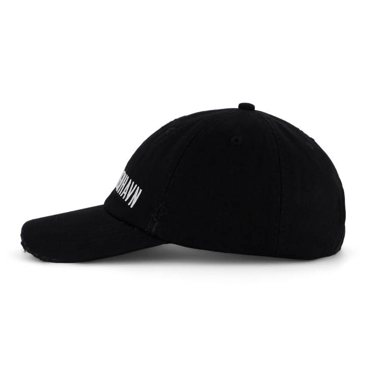 Distressed Signature Cap Schwarz