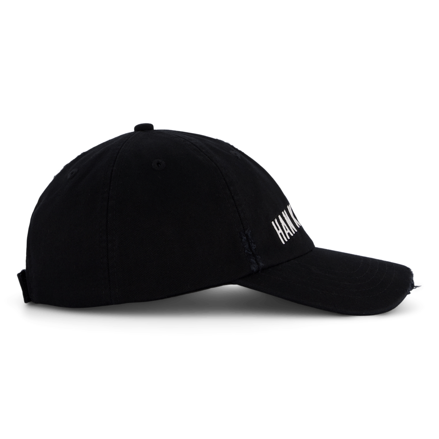 Distressed Signature Cap Schwarz