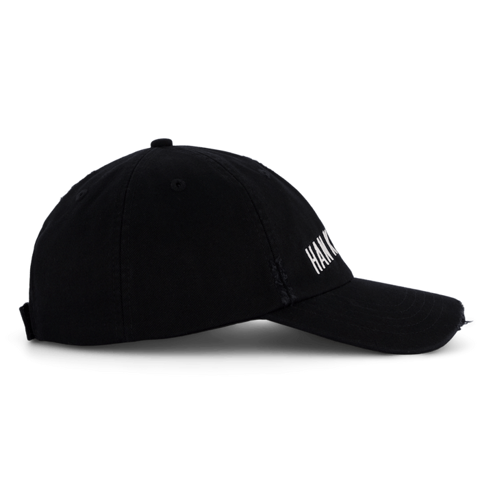 Distressed Signature Cap Schwarz