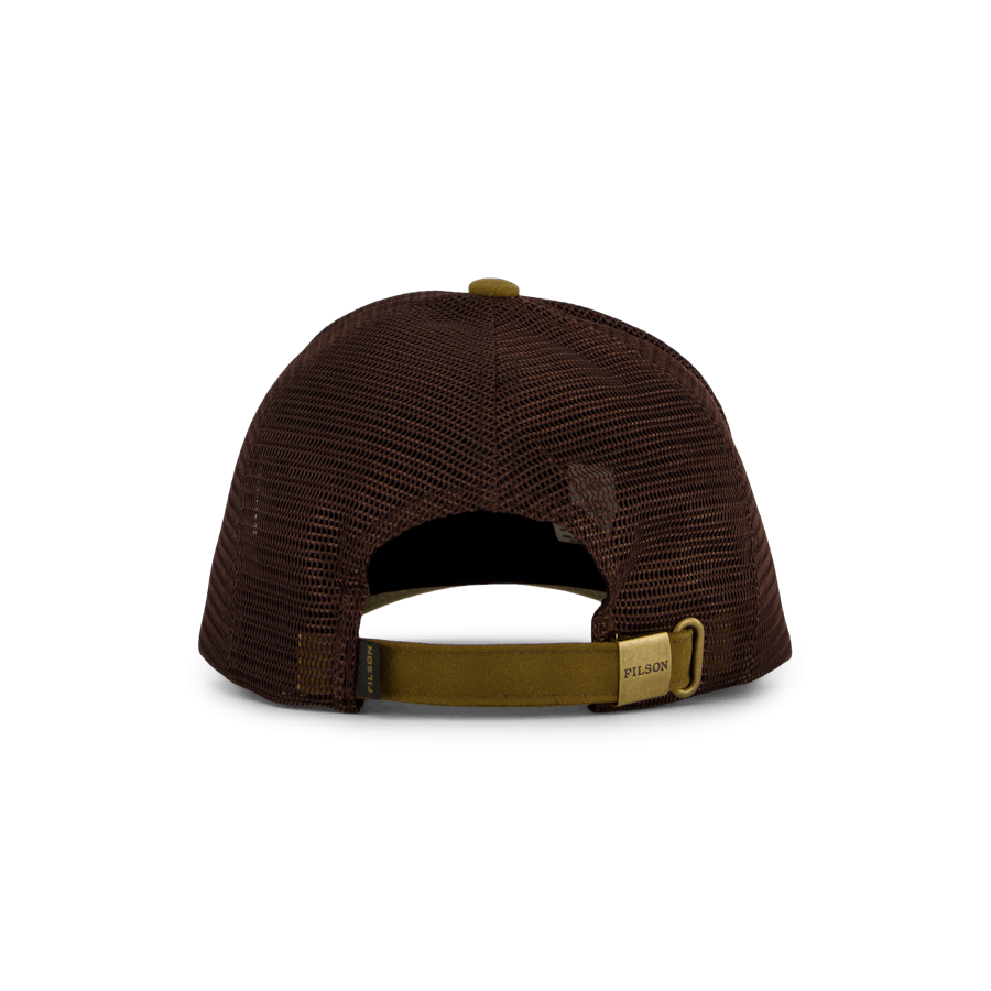 Gorra de malla de leñador marrón oscuro