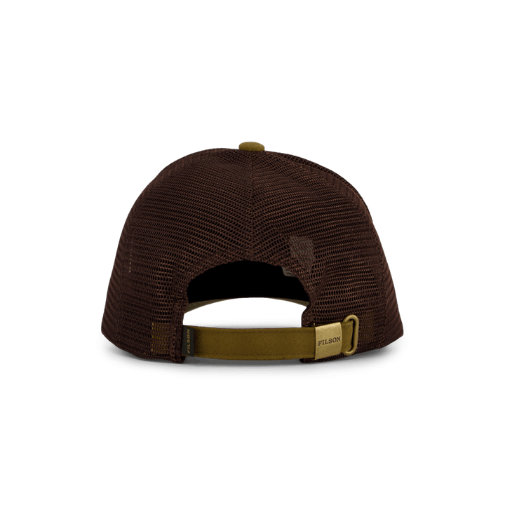 Gorra de malla de leñador marrón oscuro
