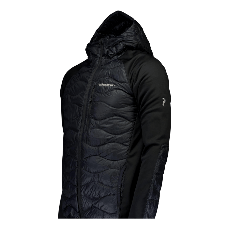M HELIUM DOWN HYBRID HOOD JACKET BLACK