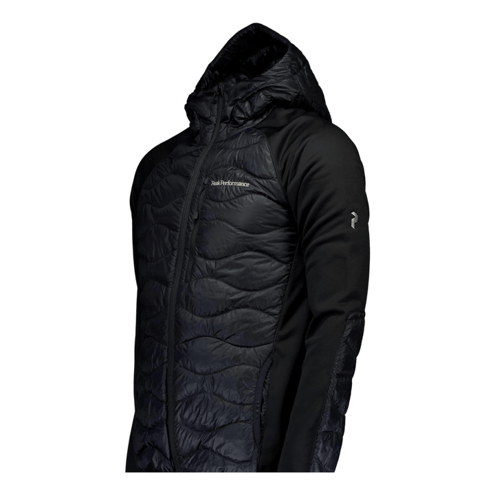 M HELIUM DOWN HYBRID HOOD JACKET BLACK