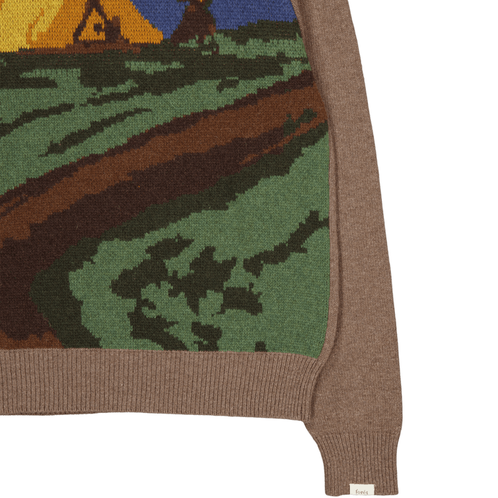 Camp Jacquard Knit Khaki