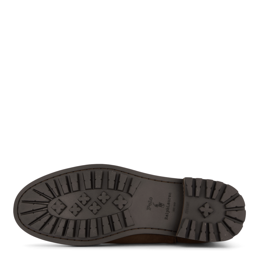 Bryson Chelsea Boot en daim ciré marron chocolat