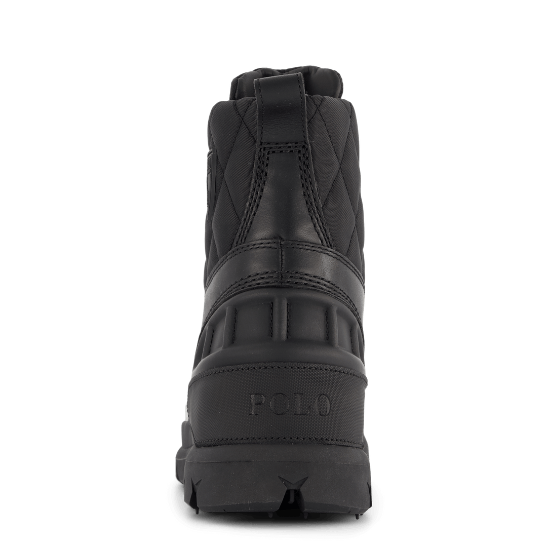 Oslo High Quilted Oxford & Leather Boot Black