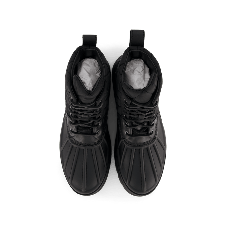 Oslo High Quilted Oxford & Leather Boot Black