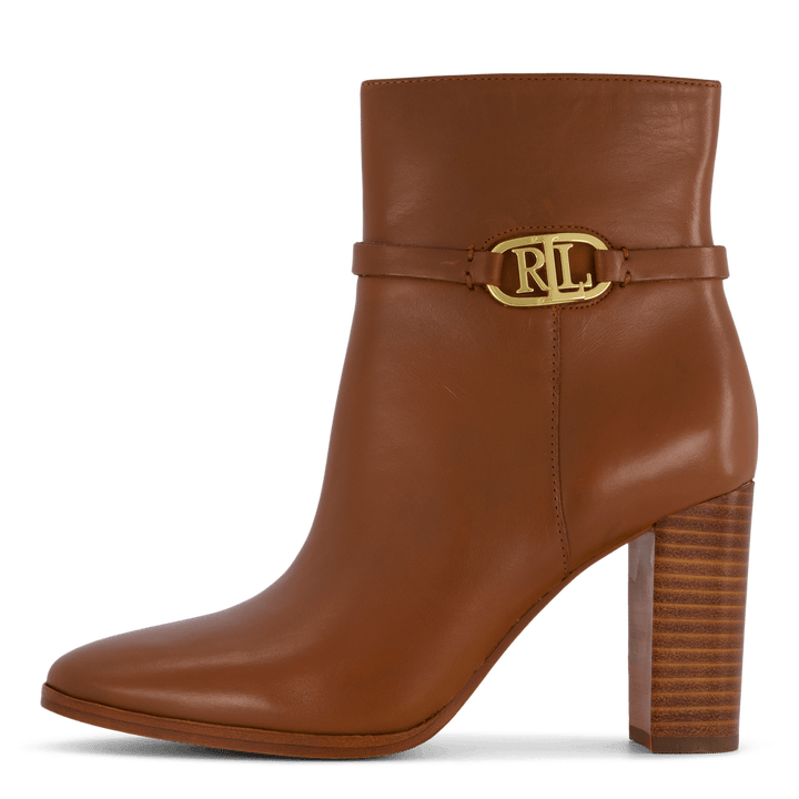Maxie Burnished Leather Bootie Deep Saddle Tan