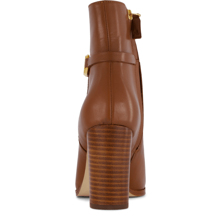 Maxie Burnished Leather Bootie Deep Saddle Tan