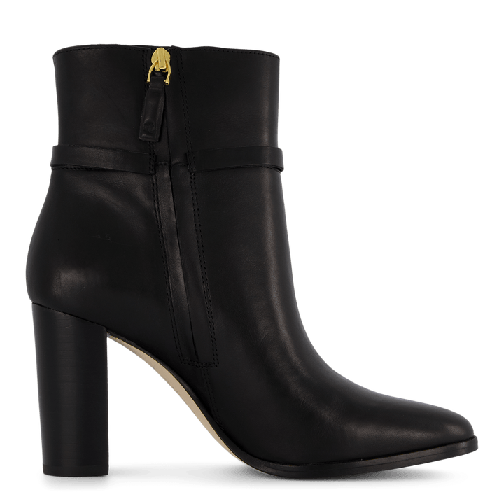 Maxie Burnished Leather Bootie Black