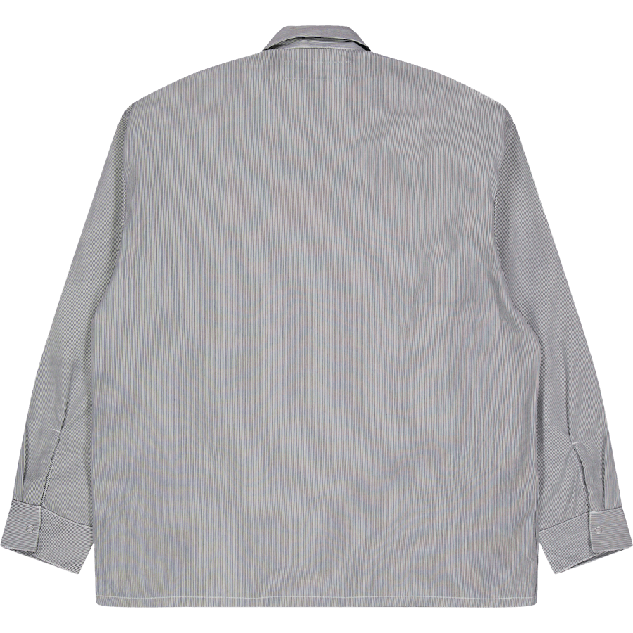 Stripe Work Shirt Ls Black