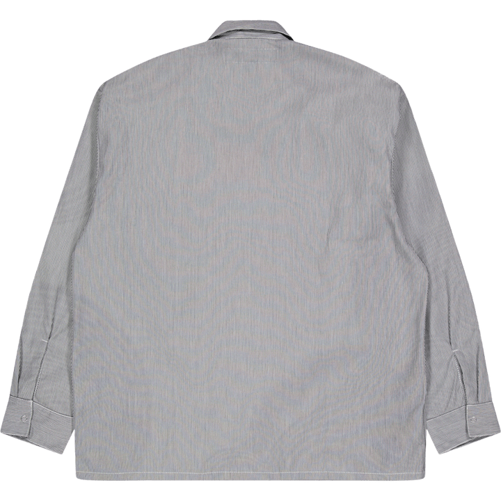 Stripe Work Shirt Ls Black