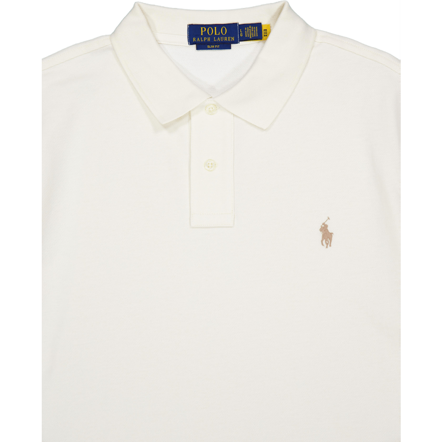 Polo Ralph Lauren Slim Fit Mesh Polo Shirt Parchment