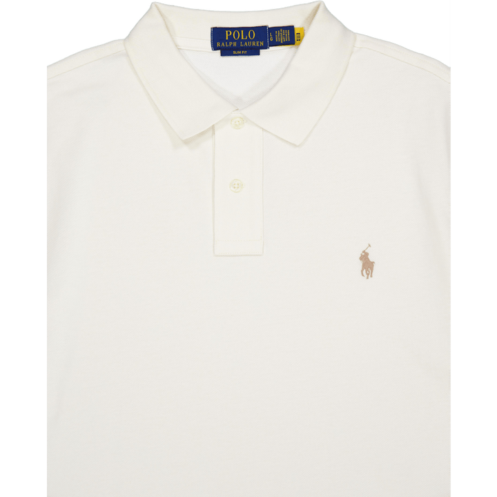 Polo Ralph Lauren Slim Fit Mesh Polo Shirt Parchment