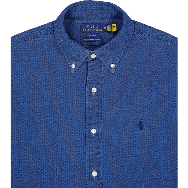 Polo Ralph Lauren Custom Fit Seersucker Shirt Dark Indigo