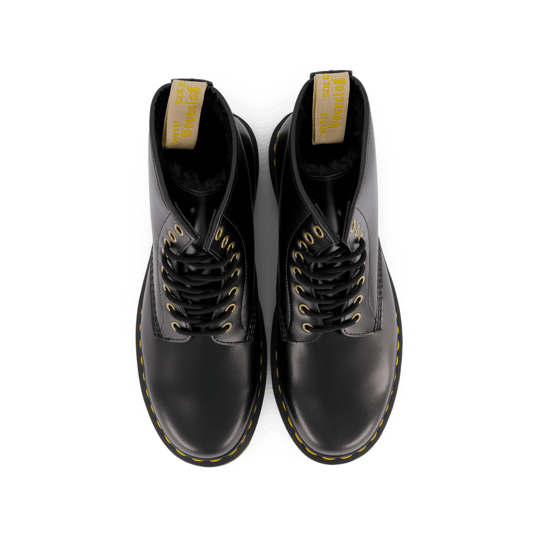 Vegan 1460 Black Norfolk Flat & Black Bor