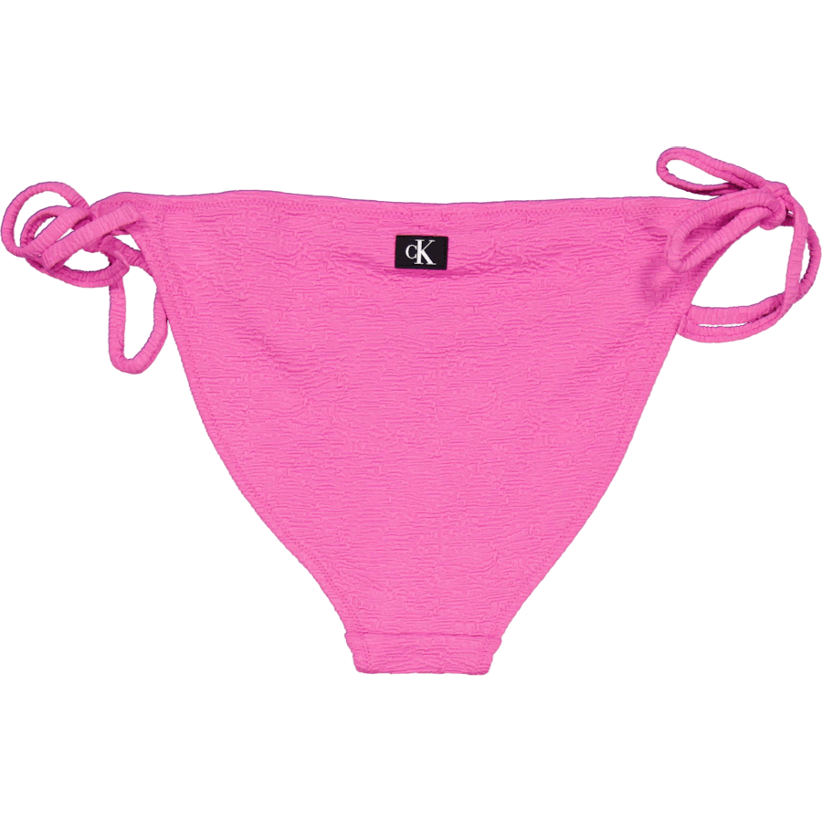 String Side Tie Bikini Bold Pink