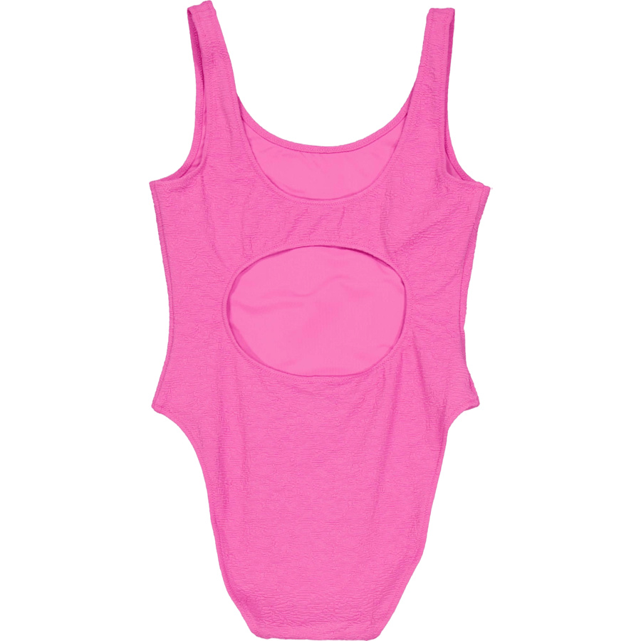 Open Back One Piece Bold Pink