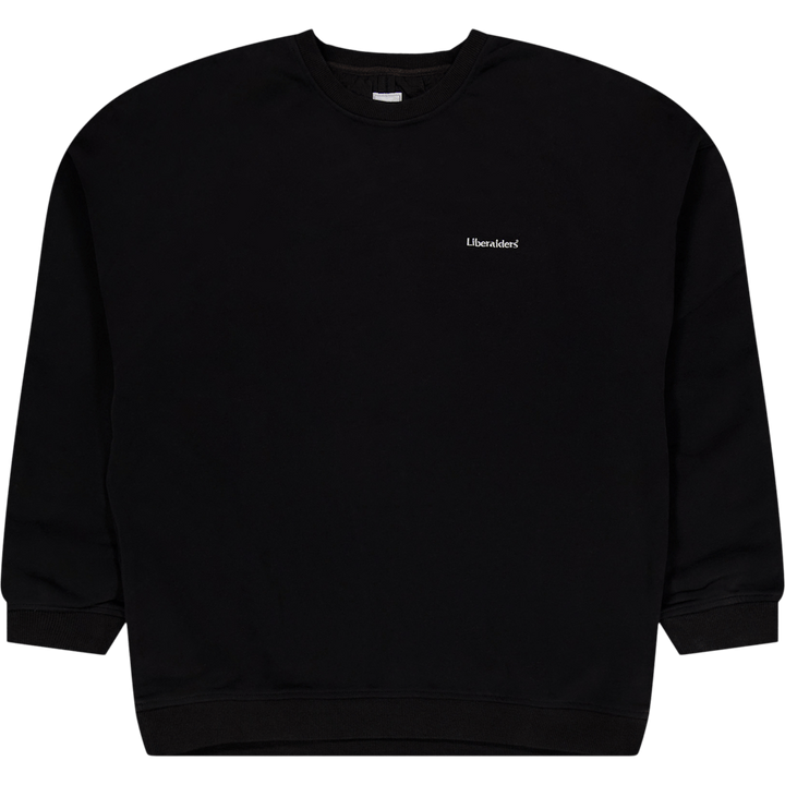 Pull ras du cou matelassé en polaire de coton noir