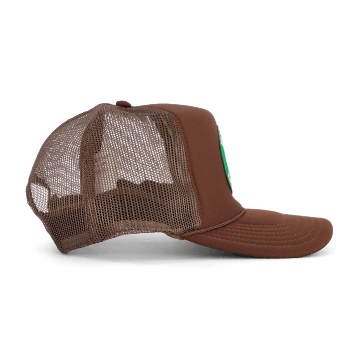 Eagle Logo Trucker Kappe Braun