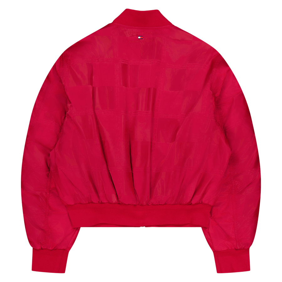 Tjcu Jacquard Boxy Bomber Jack Medium Red